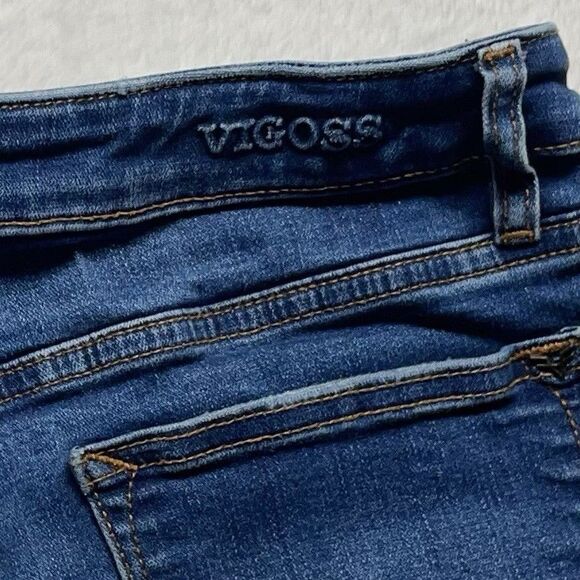 Vigoss Denim Jean Marley Shorts Women's Distressed Stretch Medium Wash Sz 27 - Picture 10 of 14